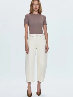 pistola Straight-Leg Jeans in Off-White